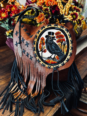 Dapper Mr Crow * fringe bag