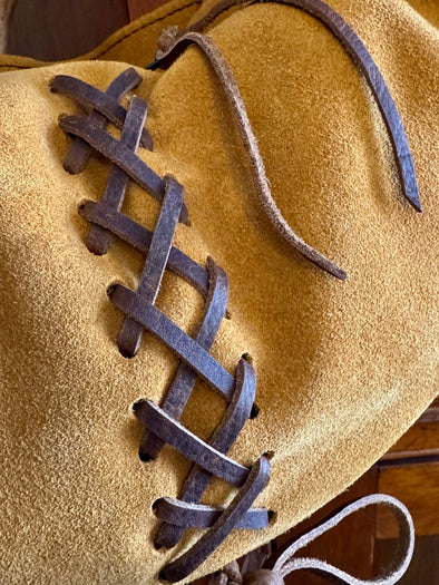 Suede crescent moon bag