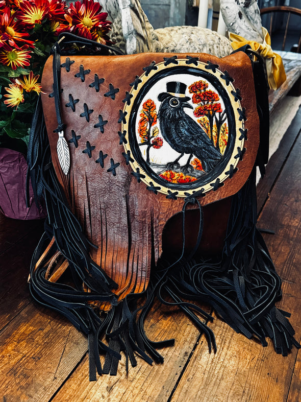 Dapper Mr Crow * fringe bag