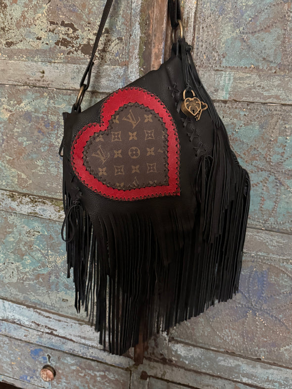 Hearts on Fire fringe bag