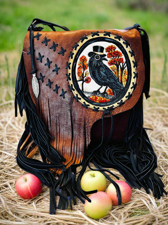 Dapper Mr Crow * fringe bag