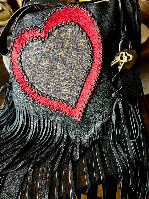 Hearts on Fire fringe bag