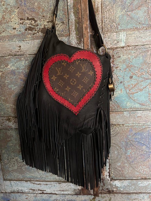 Hearts on Fire fringe bag