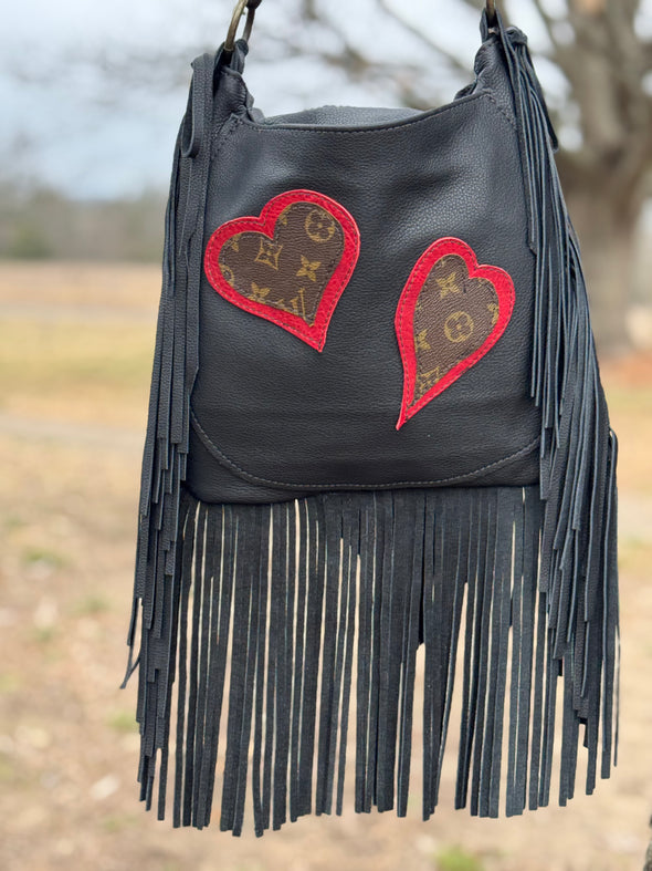 Hearts on Fire fringe bag