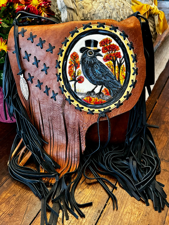 Dapper Mr Crow * fringe bag